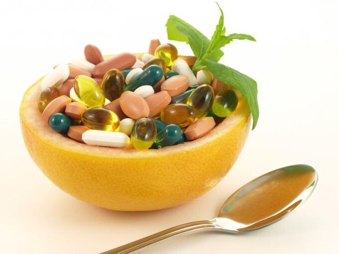 Une variété de vitamines pour augmenter la puissance